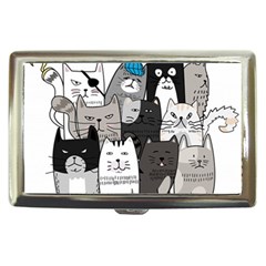 Cute Cat Hand Drawn Cartoon Style Cigarette Money Case by Grandong