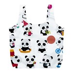 Playing Pandas Cartoons Full Print Recycle Bag (L) Back