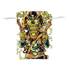 Cowboy Skeleton With Gun Illustration Lightweight Drawstring Pouch (m) by Sarkoni