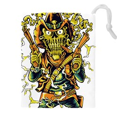 Cowboy Skeleton With Gun Illustration Drawstring Pouch (5xl) by Sarkoni