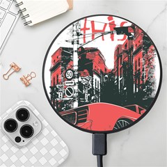 Cars City Fear This Poster Wireless Fast Charger(black) by Sarkoni