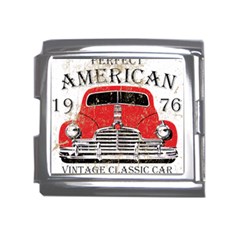 Perfect American Vintage Classic Car Signage Retro Style Mega Link Italian Charm (18mm) by Sarkoni