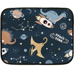 Space Theme Art Pattern Design Wallpaper Two Sides Fleece Blanket (mini) by Proyonanggan