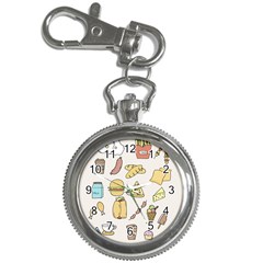 Dinner Meal Food Snack Fast Food Key Chain Watches by Apen