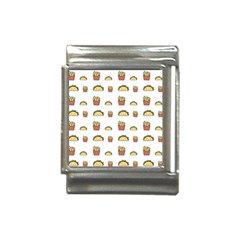 Fries Taco Pattern Fast Food Italian Charm (13mm) by Apen
