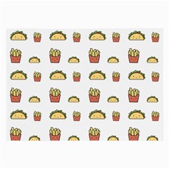 Fries Taco Pattern Fast Food Large Glasses Cloth by Apen