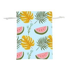 Watermelon Leaves Fruit Foliage Lightweight Drawstring Pouch (l) by Apen