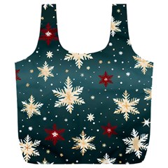 Snowflakes Winter Snow Full Print Recycle Bag (xxl) by Apen