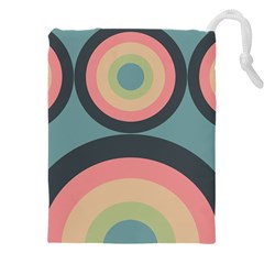 Circles Design Pattern Tile Drawstring Pouch (5xl) by Ravend