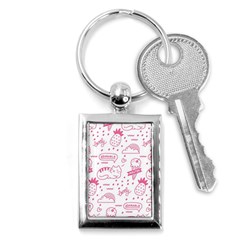 Cute Girly Seamless Pattern Key Chain (rectangle) by Grandong