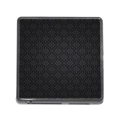 Black Floral Background, Black Backgrounds, Vintage Floral Memory Card Reader (square 5 Slot) by nateshop