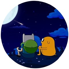 Adventure Time Jake And Finn Night Wooden Puzzle Round by Sarkoni
