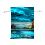 Artistic Fantasy Psychedelic Lightweight Drawstring Pouch (M) Back