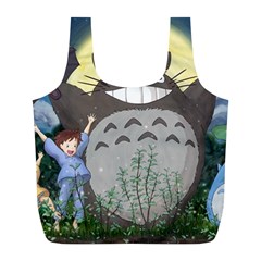 Illustration Anime Cartoon My Neighbor Totoro Full Print Recycle Bag (l) by Sarkoni