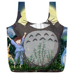 Illustration Anime Cartoon My Neighbor Totoro Full Print Recycle Bag (xxxl) by Sarkoni