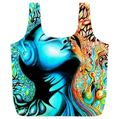 Color Detail Dream Fantasy Neon Psychedelic Teaser Full Print Recycle Bag (xl) by Sarkoni