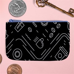 Coffee Background Large Coin Purse by Bedest