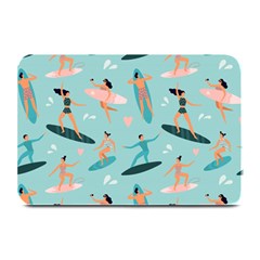 Beach Surfing Surfers With Surfboards Surfer Rides Wave Summer Outdoors Surfboards Seamless Pattern Plate Mats by Bedest
