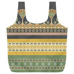 Seamless Pattern Egyptian Ornament With Lotus Flower Full Print Recycle Bag (xl) by Hannah976