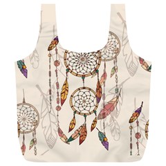 Coloured Dreamcatcher Background Full Print Recycle Bag (xl) by Hannah976