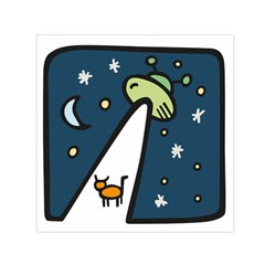 Ufo Alien Unidentified Flying Object Square Satin Scarf (30  X 30 ) by Sarkoni