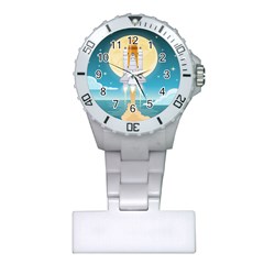 Space Exploration Illustration Plastic Nurses Watch by Bedest