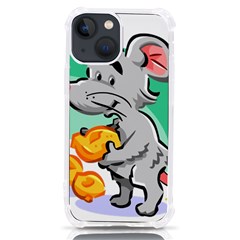 Mouse Cheese Tail Rat Mice Hole Iphone 13 Mini Tpu Uv Print Case by Sarkoni