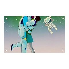 Astronaut Kiss Space Baby Banner And Sign 5  X 3  by Bedest