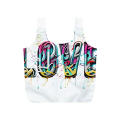 Graffiti Love Full Print Recycle Bag (s) by essentialimage