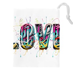 Graffiti Love Drawstring Pouch (5xl) by essentialimage