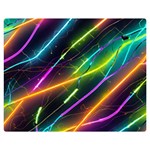 Vibrant Neon Dreams Two Sides Premium Plush Fleece Blanket (Medium) 60 x50  Blanket Front
