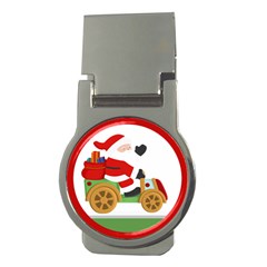 Christmas Santa Claus Money Clips (round)  by Sarkoni