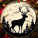 Deer Wildlife UV Print Acrylic Ornament Round Front
