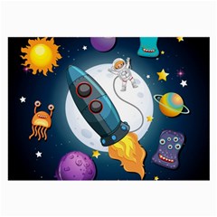Spaceship Astronaut Space Large Glasses Cloth by Hannah976