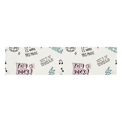 Music Themed Doodle Seamless Background Banner And Sign 4  X 1  by Hannah976
