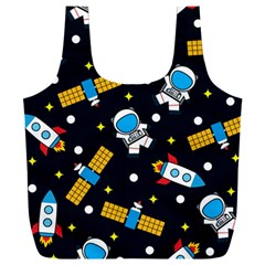 Seamless Adventure Space Vector Pattern Background Full Print Recycle Bag (xxl) by Hannah976