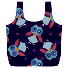 Owl Pattern Background Full Print Recycle Bag (xl) by Hannah976