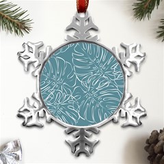 Monsteras Metal Small Snowflake Ornament by ConteMonfrey