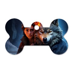 Be Fearless Dog Tag Bone (two Sides) by Saikumar