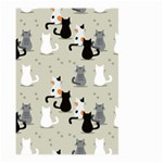 Cute Cat Seamless Pattern Large Garden Flag (Two Sides) Back