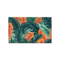 Green Tropical Leaves Sticker Rectangular (10 Pack) by Jack14