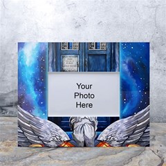 Doctor Who Adventure Bad Wolf Tardis White Tabletop Photo Frame 4 x6  by Cendanart
