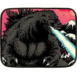 Godzilla Vintage Wave Two Sides Fleece Blanket (Mini) 35 x27  Blanket Front
