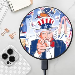 Independence Day United States Of America Wireless Fast Charger(black) by Ket1n9