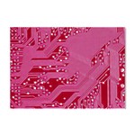 Pink Circuit Pattern Crystal Sticker (A4) Front