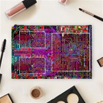 Technology Circuit Board Layout Pattern Cosmetic Bag (Large) Front