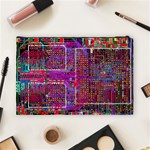 Technology Circuit Board Layout Pattern Cosmetic Bag (Large) Back