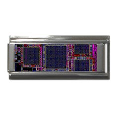 Cad Technology Circuit Board Layout Pattern Superlink Italian Charm (9mm) by Ket1n9