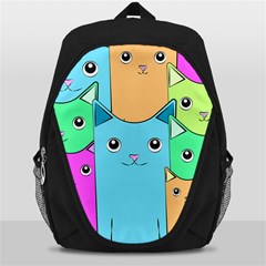 Cat Animals Cartoon Pattern Backpack Bag by Cendanart