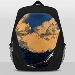 Wave Aesthetic Ocean Retro Sea Vintage Backpack Bag by Cendanart